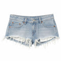 Solene Crochet Denim Shorts