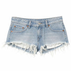 Solene Crochet Denim Shorts