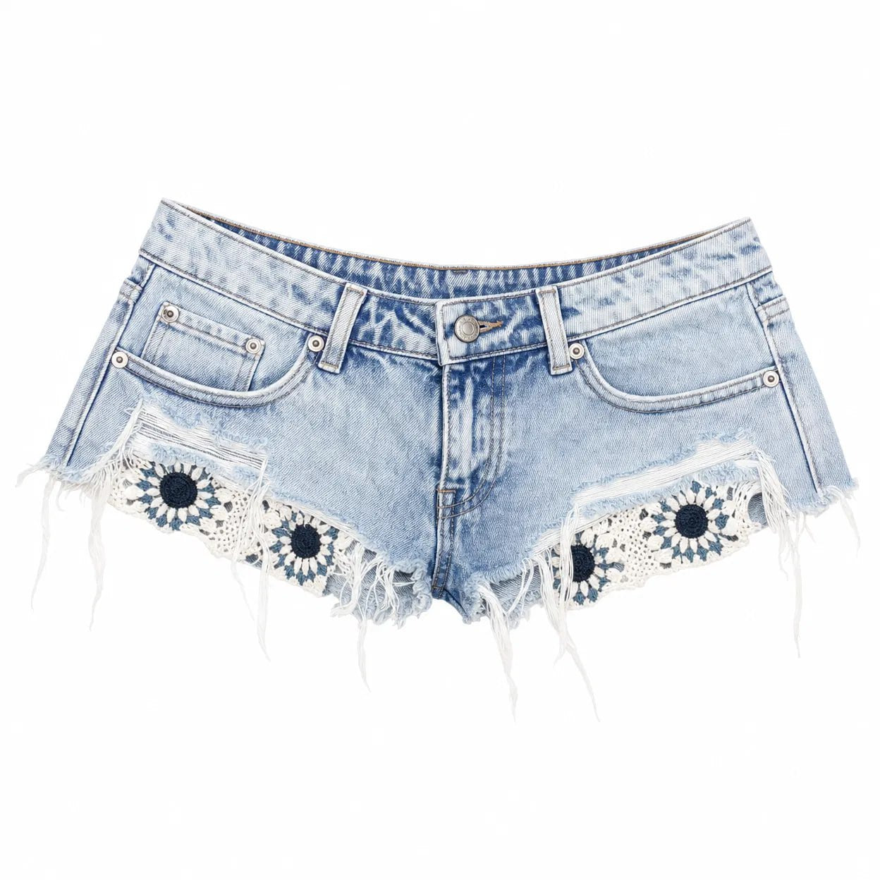 Bluebell Crochet Denim Shorts