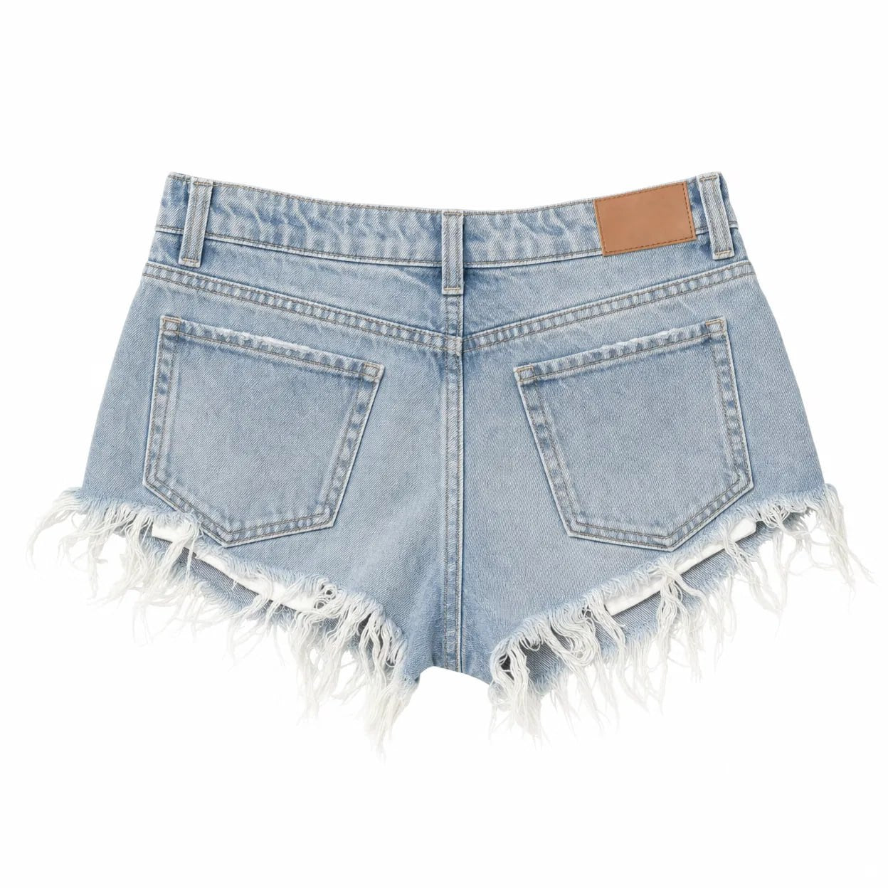Solene Crochet Denim Shorts